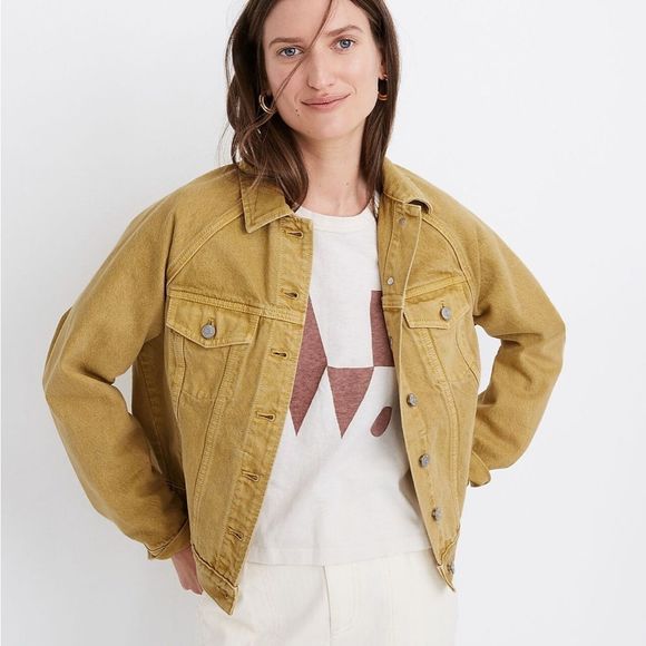 Madewell The Raglan Oversized Jean Jacket: Garment-Dyed Edition M - Picture 1 of 6
